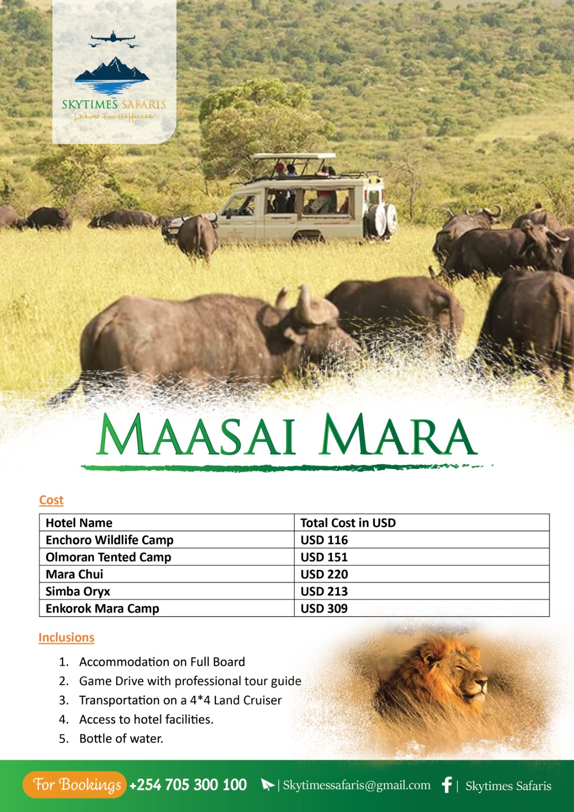 Maasai Mara Package – Enkorok Mara Camp