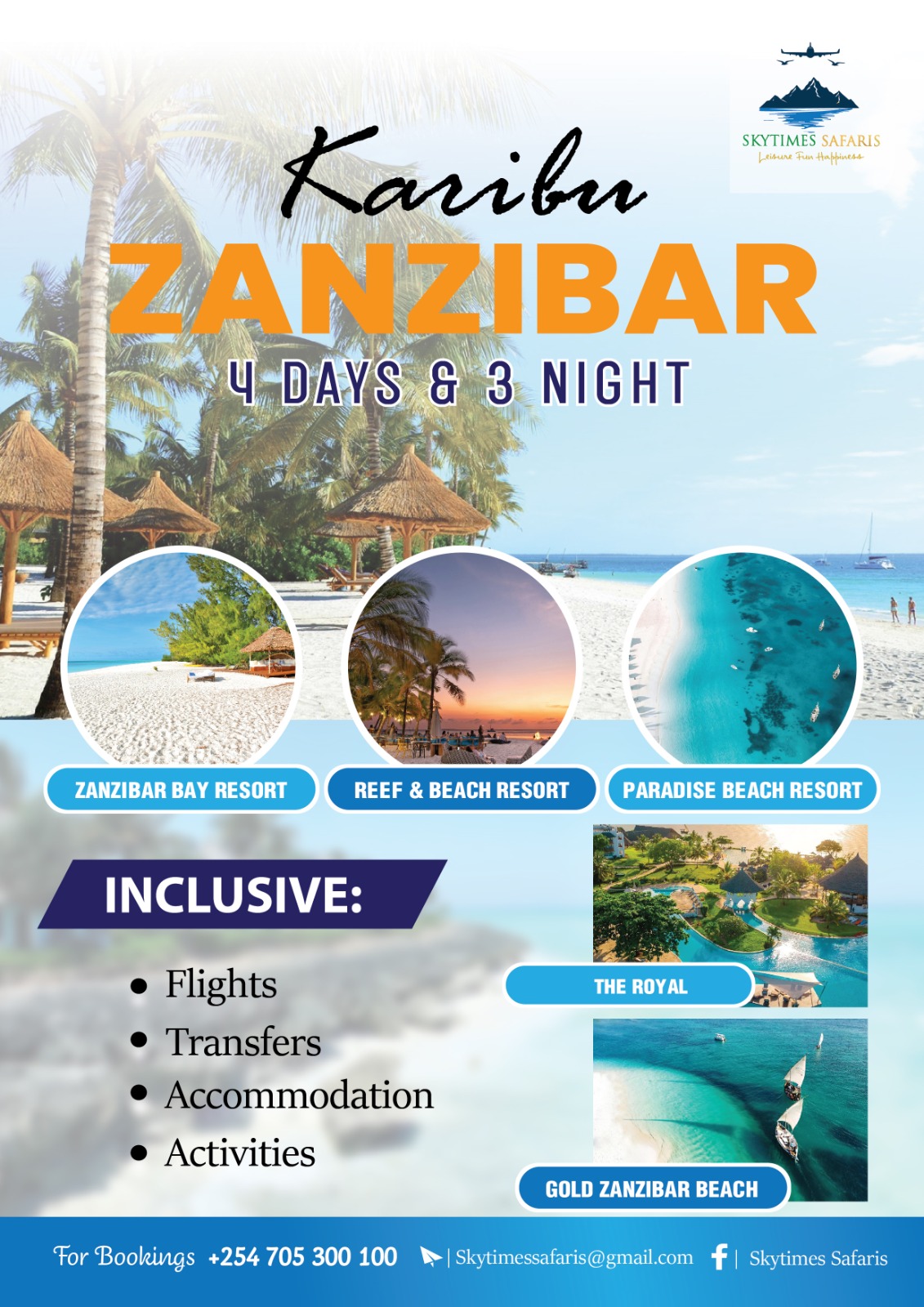 Gold Zanzibar Beach Package